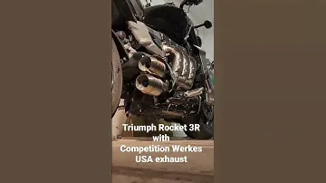 It shoots FLAMES! Triumph Rocket 3R with Competition Werkes USA Exhaust