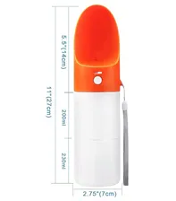 Дорожная поилка для животных Moestar Rocket Portable Pet Cup (430 ml) (Orange)